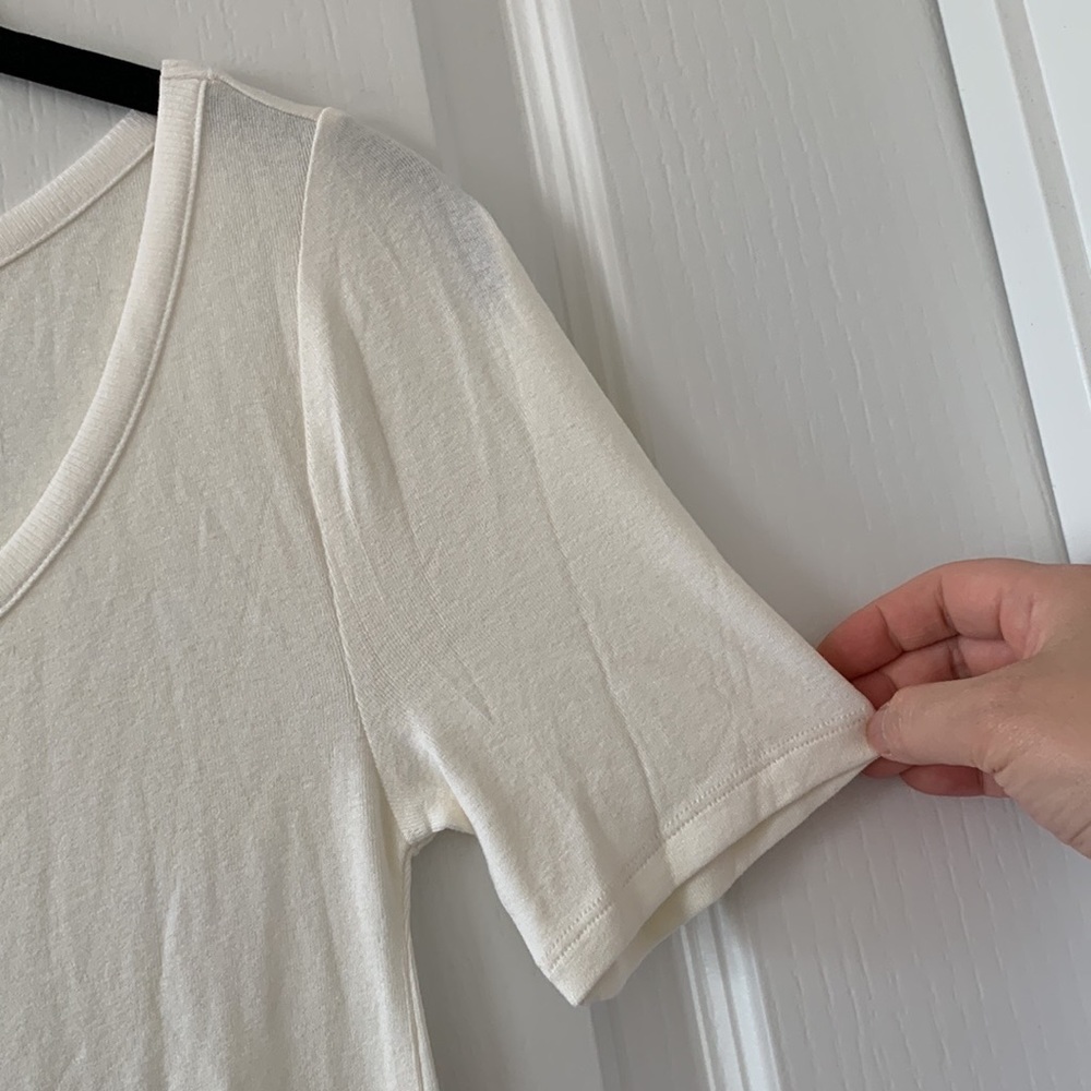 NWT LOU & GREY White Rayon/Spandex Short Sleeves Top Size Medium - Picture 8 of 16